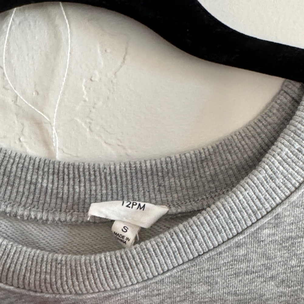 Gray Crewneck Sweater with Orange Logo - Picture 2 of 3